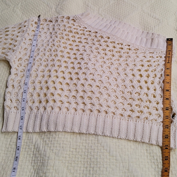 Maeve by the One-Shoulder Crochet Knit Sweater One Size - Picture 12 of 13